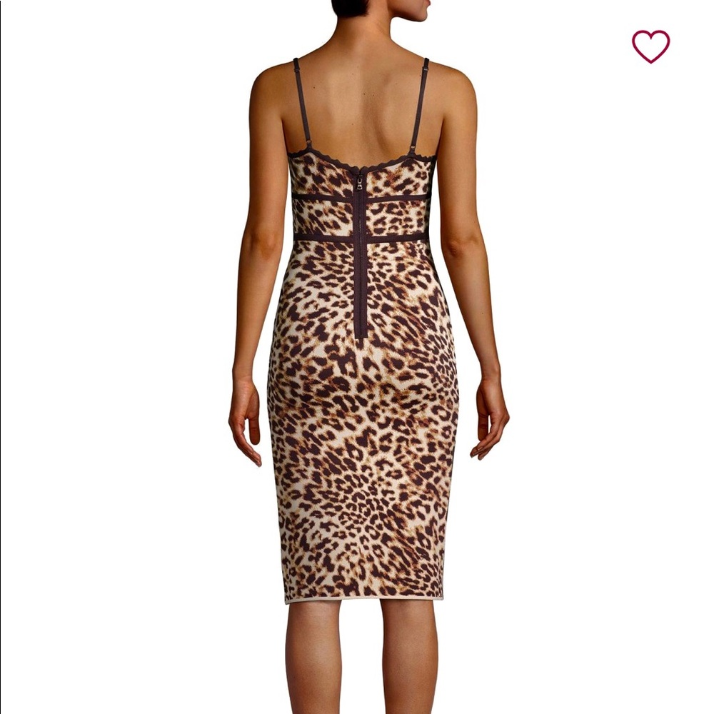 BCBG MAXAZRIA leopard print sheath dress